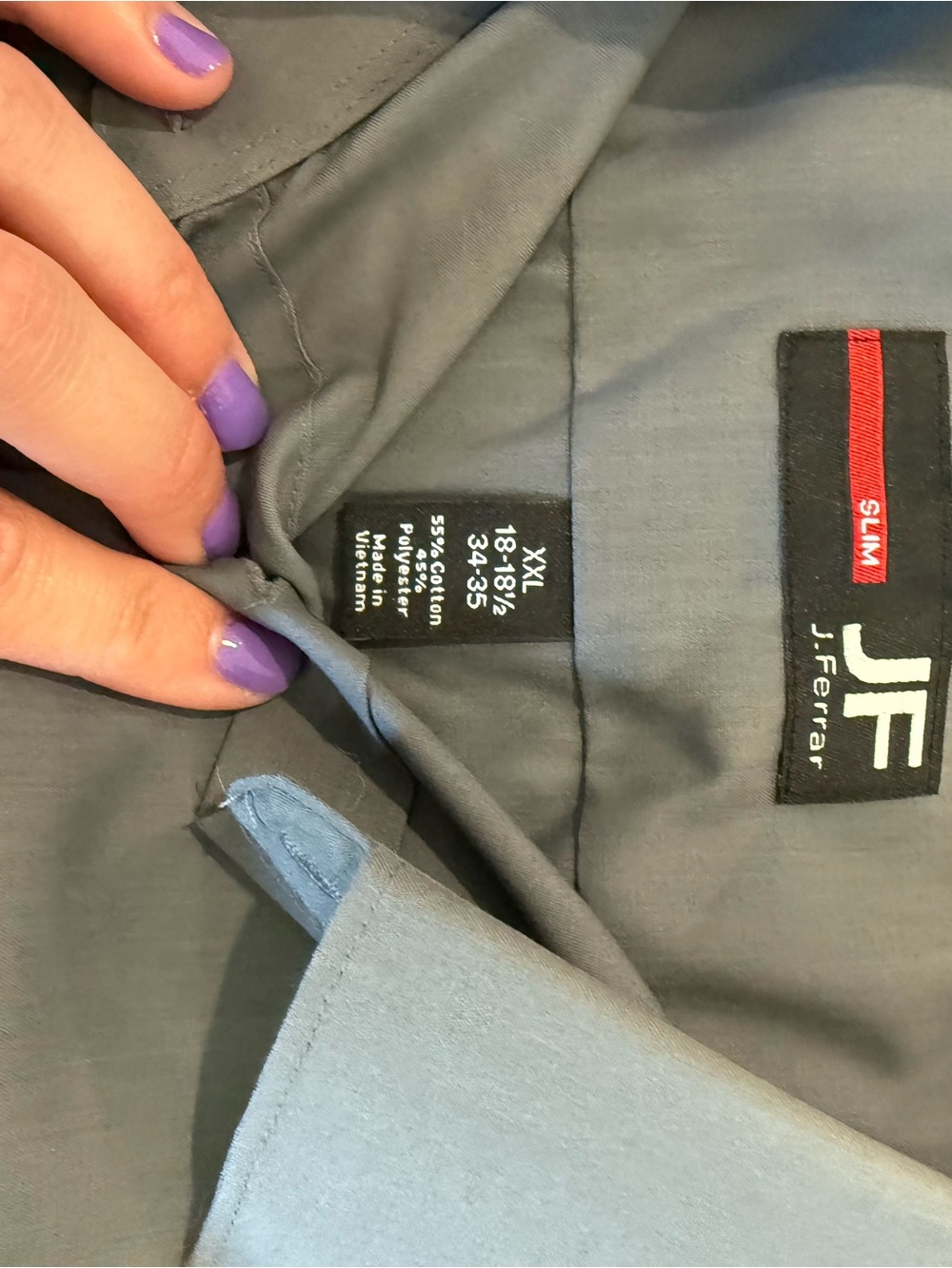 J. Ferrar Slim Fit Men's Dress Shirt in Slate Gray